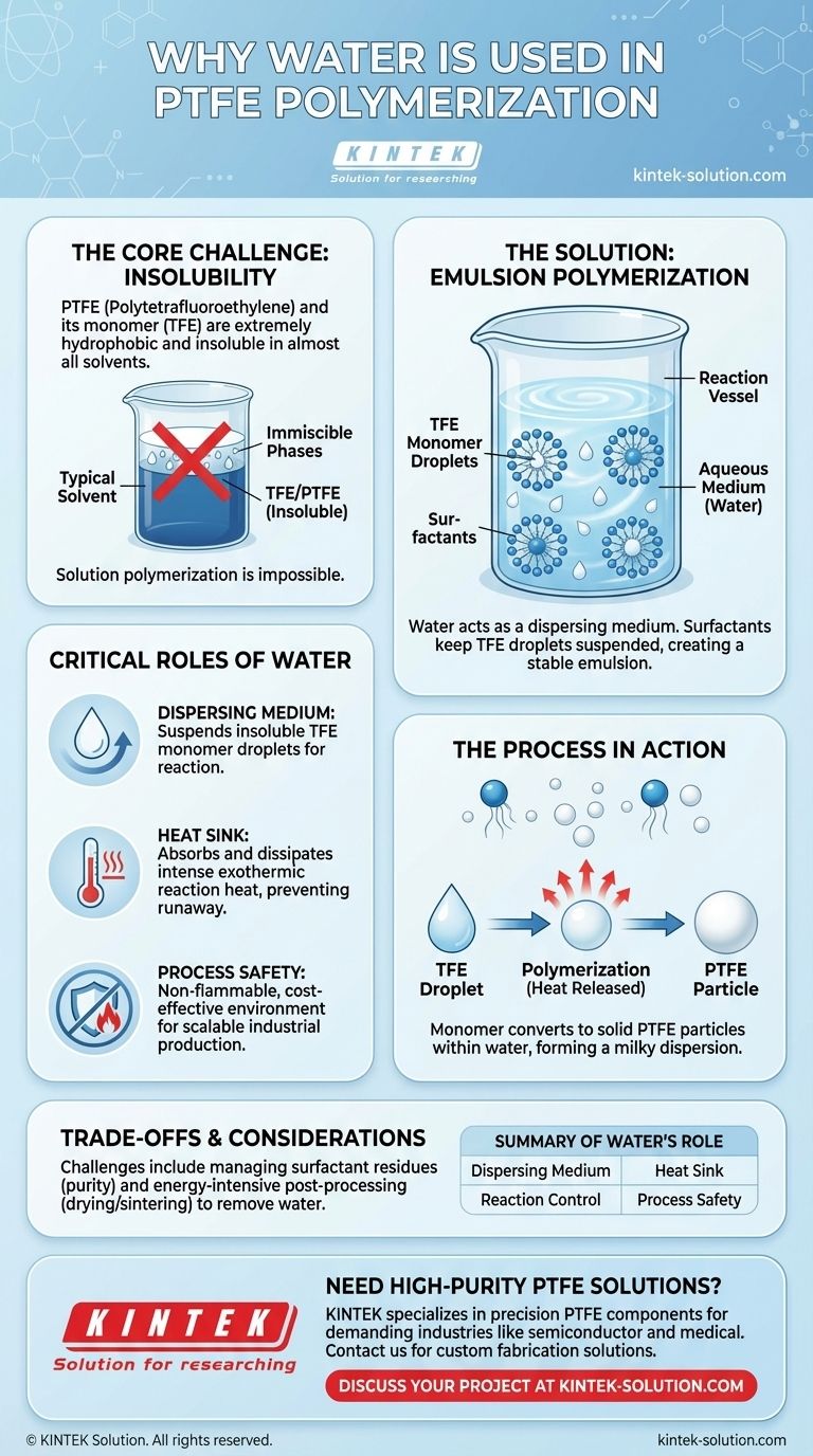 ¿Por qué se utiliza agua en la polimerización del PTFE? El papel esencial del agua en la creación de PTFE de alto rendimiento Guía Visual