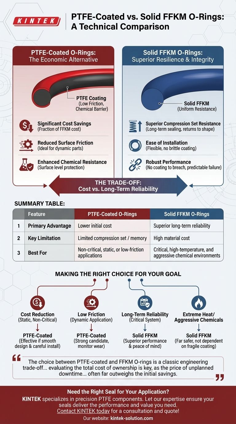 PTFEコーティングOリングとFFKM材料の主な利点は何ですか？低コスト 対 究極の性能 ビジュアルガイド