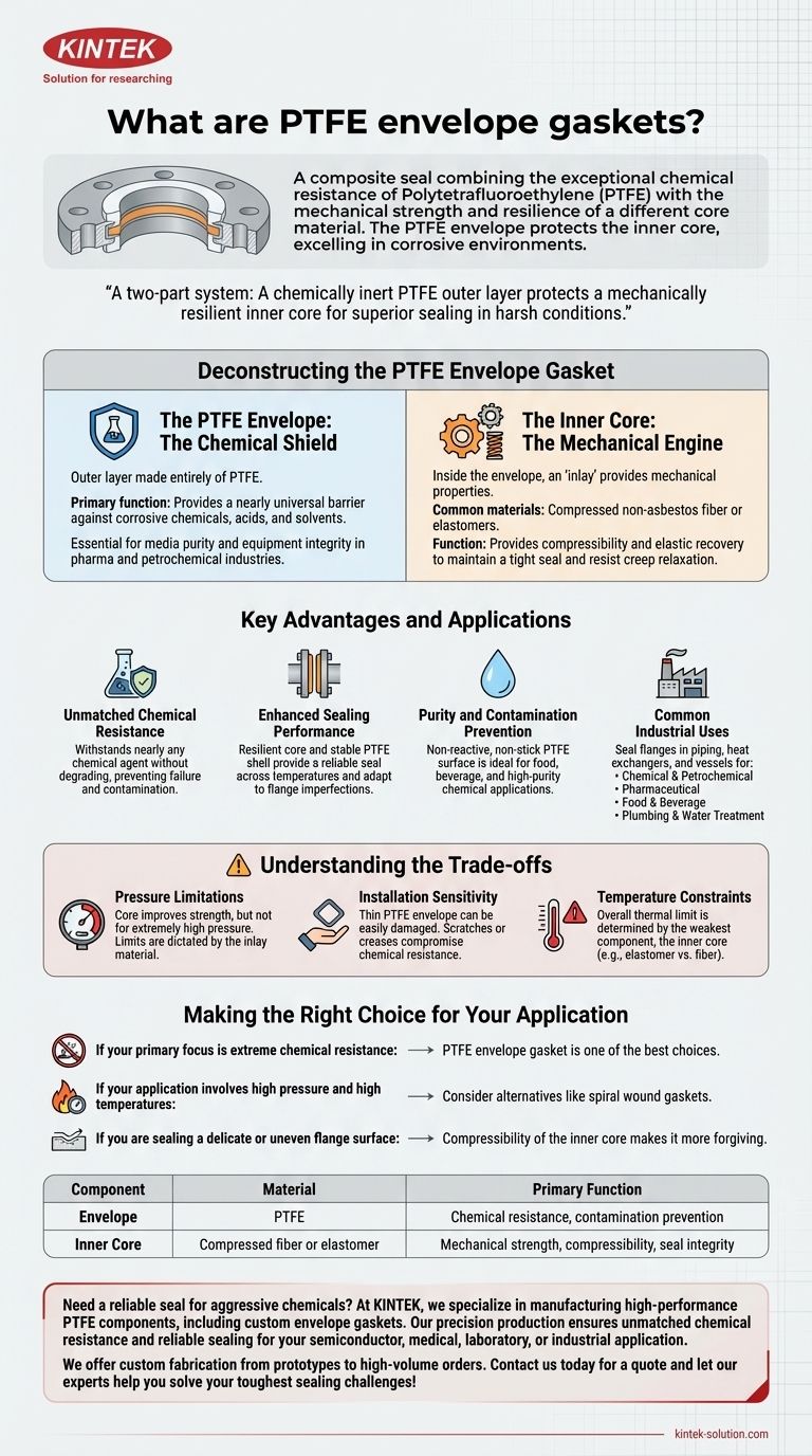 O que são juntas de envelope de PTFE? A Solução de Vedação Definitiva para Ambientes Corrosivos Guia Visual