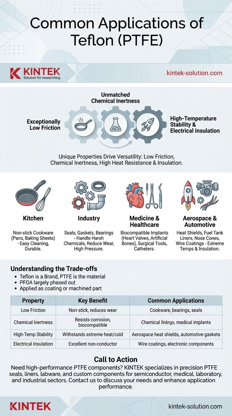 Quais são as aplicações comuns do Teflon? Descubra sua versatilidade em várias indústrias Guia Visual