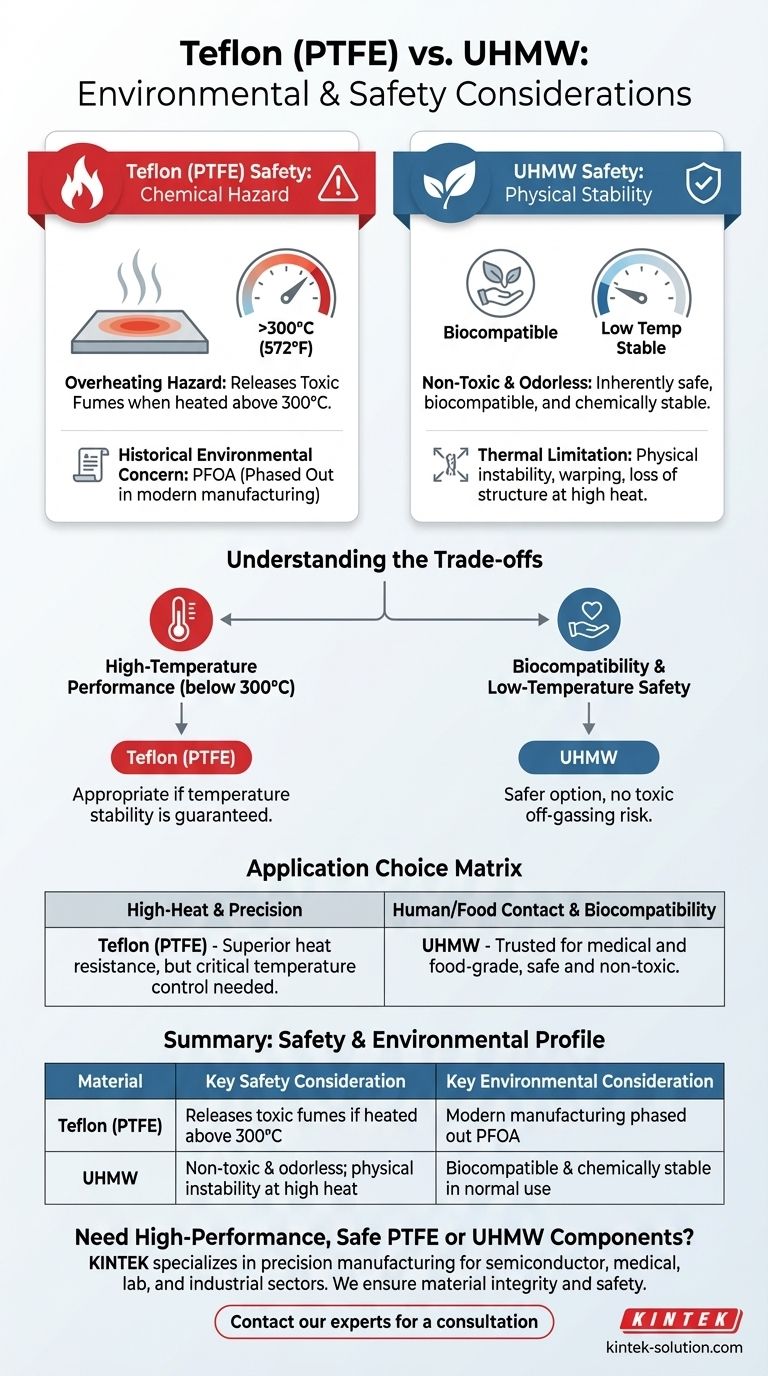 What are the environmental and safety considerations for Teflon and UHMW? Ensure Safe Material Selection Visual Guide