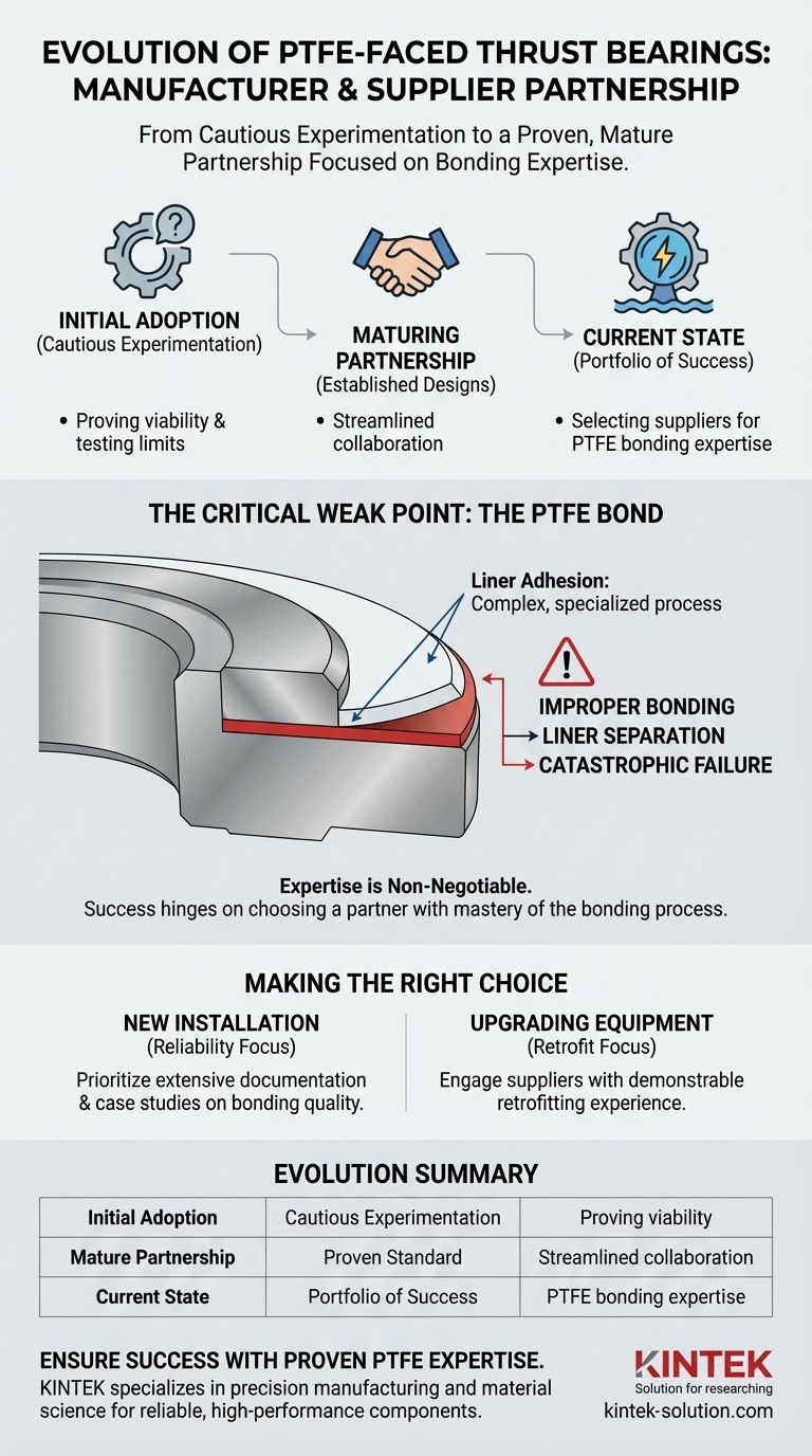 在聚四氟乙烯（PTFE）面推力轴承方面，机械制造商与轴承供应商之间的关系是如何演变的？ 图解指南
