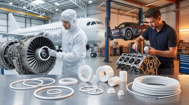 Wie werden extrudierte PTFE-Stäbe in der Luft- und Raumfahrt sowie in der Automobilindustrie eingesetzt? Leistungssteigerung unter extremen Bedingungen