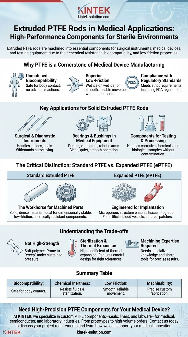 압출된 PTFE 로드는 어떤 의료 분야에 유용합니까? 수술 및 진단 장치를 위한 정밀 부품 시각적 가이드