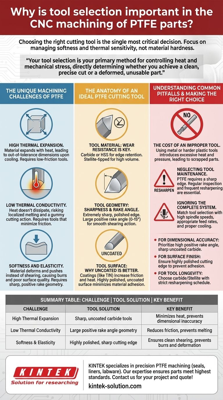 Por que a seleção da ferramenta é importante na usinagem CNC de peças de PTFE? Alcance Precisão e Qualidade Guia Visual