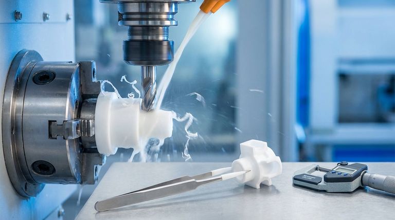 Quais são os seis principais fatores que afetam a usinagem CNC de peças de PTFE? Domine a Usinagem de Precisão para Polímeros de Alto Desempenho