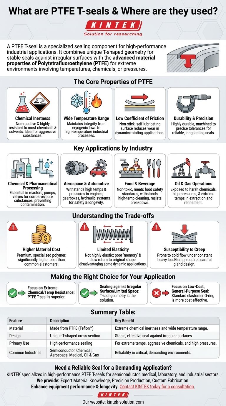 What are PTFE T-seals and where are they typically used? A Guide to High-Performance Sealing Visual Guide