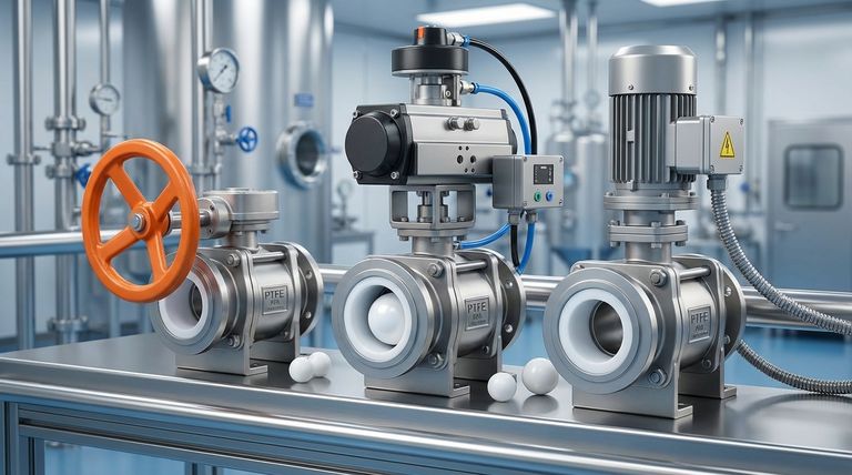 What control options are available for PTFE/PFA lined ball valves? Choose the Right Actuation Method