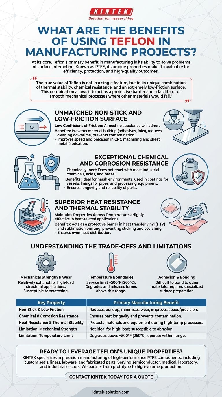 What are the benefits of using Teflon in manufacturing projects? Solve Critical Surface Interaction Problems Visual Guide