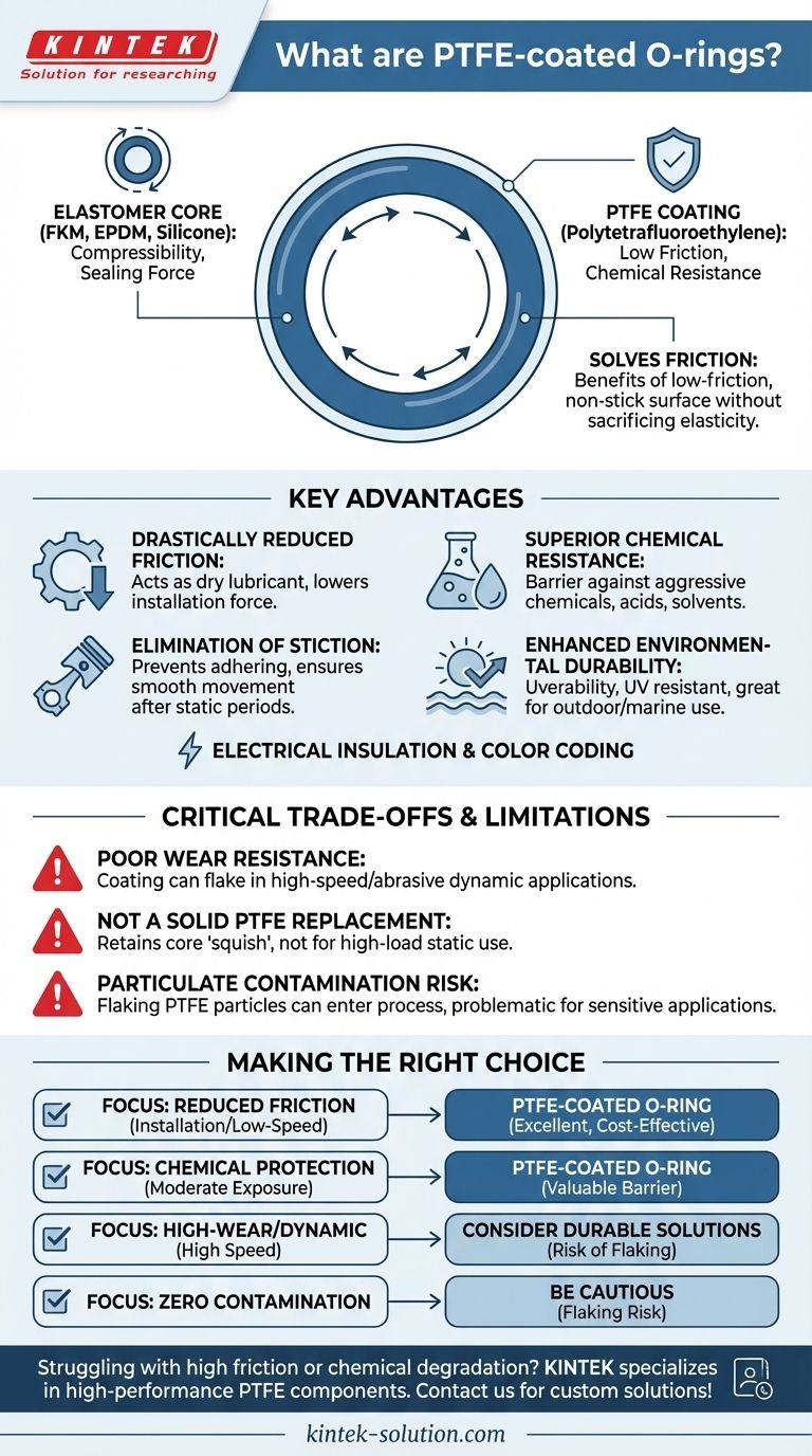 O que são O-rings com revestimento de PTFE? Resolvendo Desafios de Fricção e Vedação Química Guia Visual