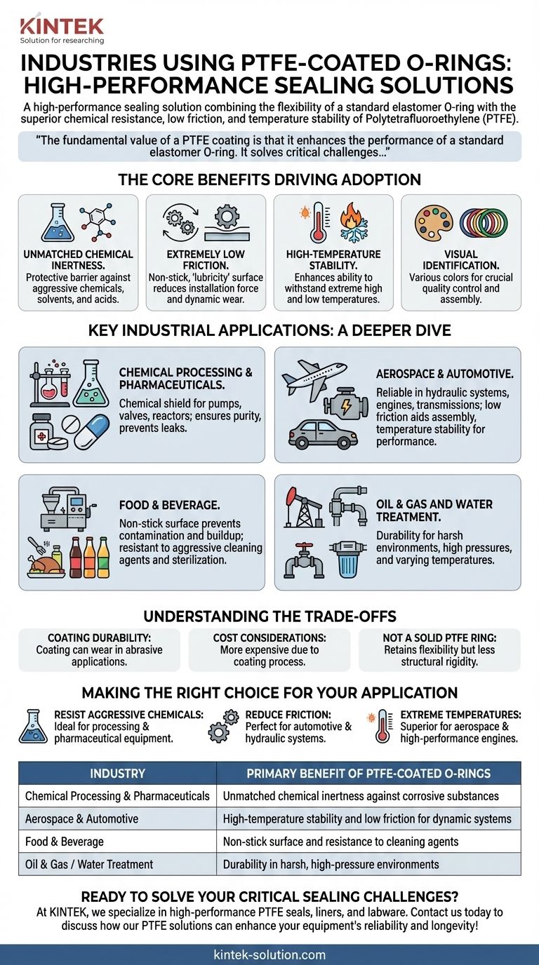 Em que setores os O-rings revestidos com PTFE são comumente usados? Aprimore o desempenho de vedação em aplicações exigentes Guia Visual
