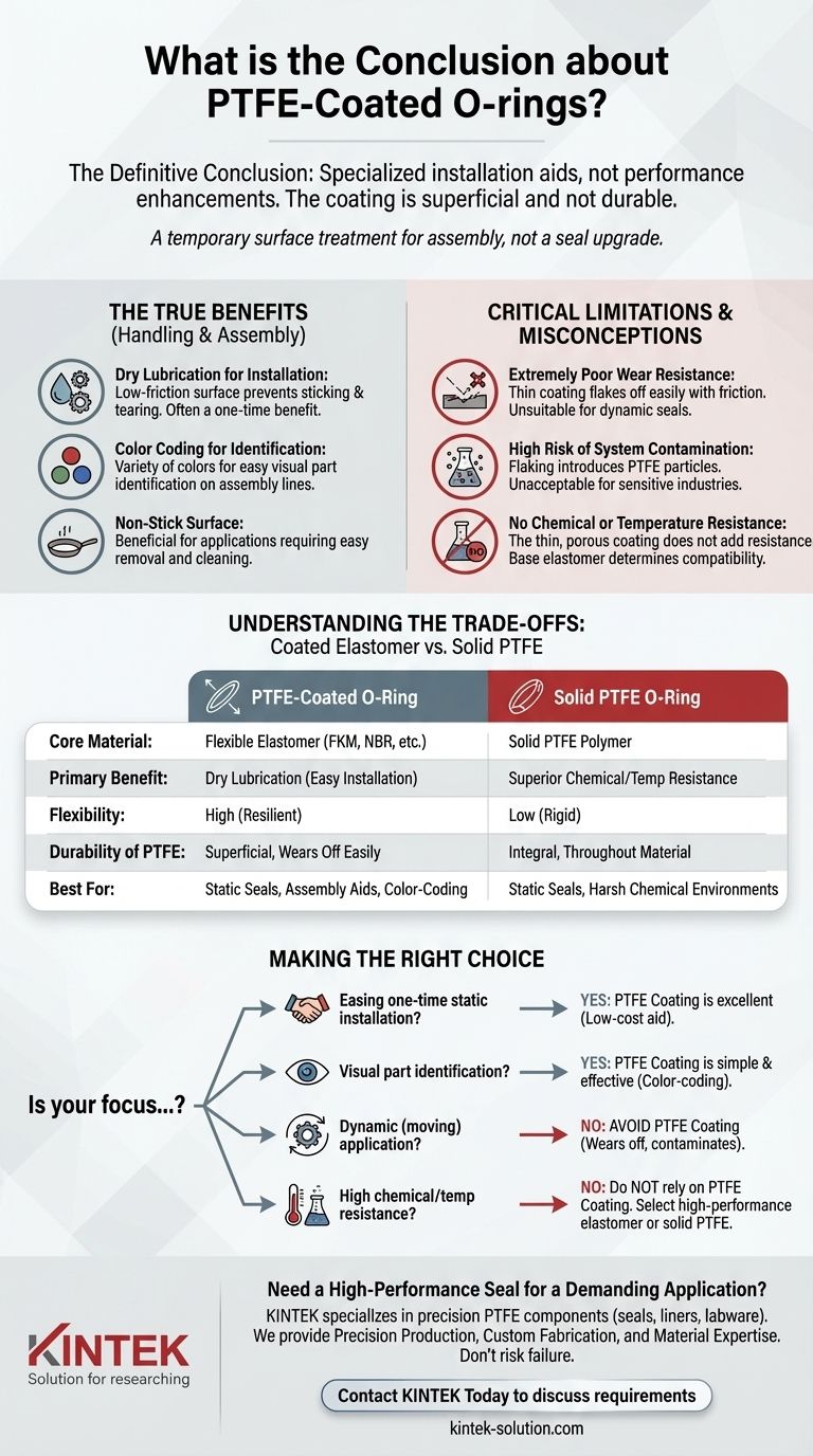 Qual é a conclusão sobre os O-rings revestidos com PTFE? Um Guia para Seus Casos de Uso Limitados e Específicos Guia Visual