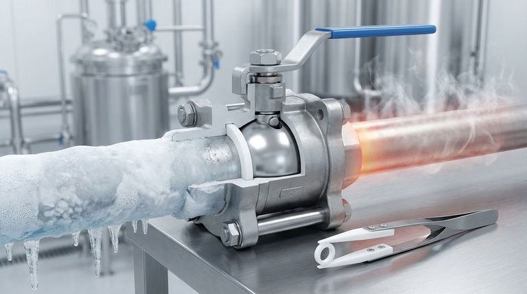 Quelle plage de température les joints en PTFE peuvent-ils supporter dans les applications de vannes à bille ? De -200°C à 260°C