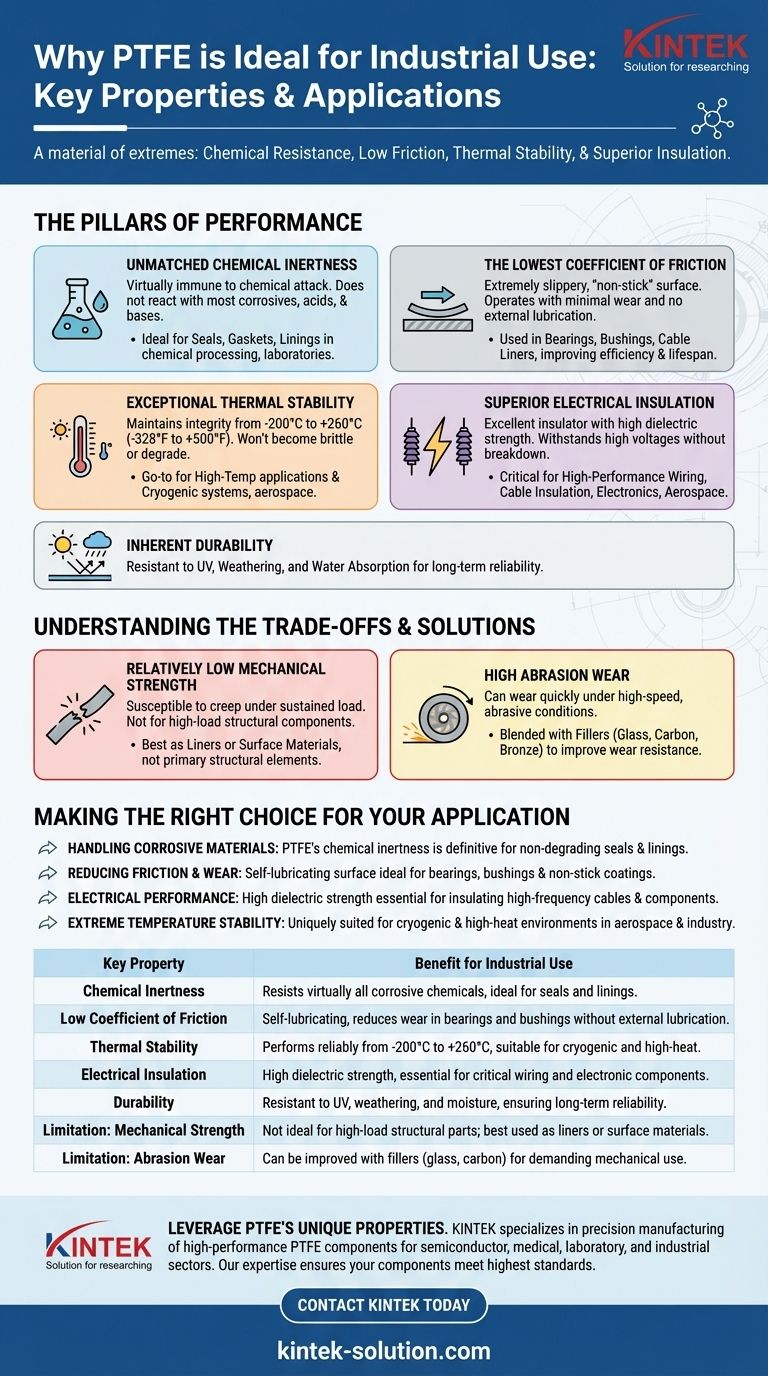 Quelles sont les propriétés clés du PTFE qui le rendent idéal pour un usage industriel ? Libérez des performances inégalées dans les environnements difficiles Guide Visuel