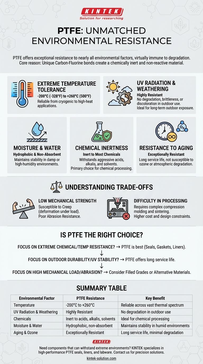 What environmental resistances does PTFE offer? Unmatched Durability for Harsh Conditions Visual Guide