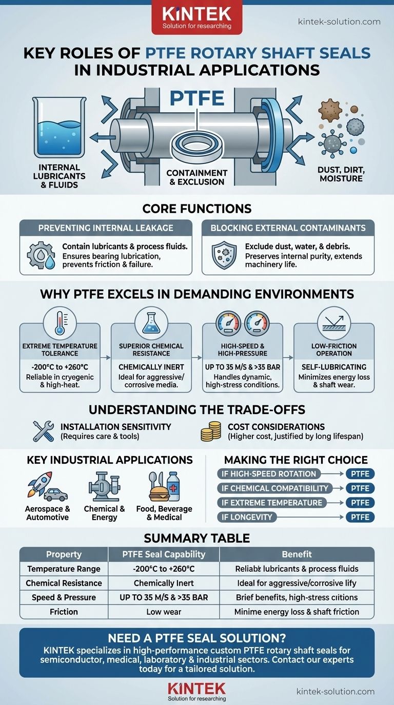 ¿Cuáles son las funciones clave de los sellos de eje rotativo de PTFE en aplicaciones industriales? Garantizar la fiabilidad en condiciones extremas Guía Visual