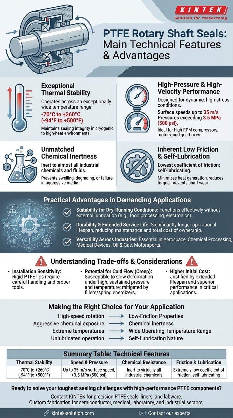 Quais são as principais características técnicas dos retentores de eixo rotativo em PTFE? Desbloqueie Desempenho Extremo e Confiabilidade Guia Visual