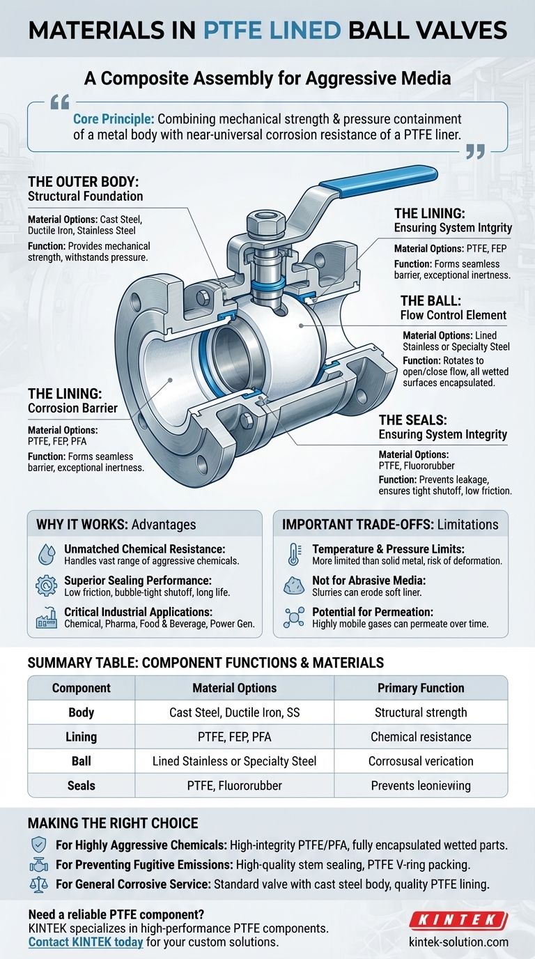 PTFEライニングボールバルブの製造に使用される材料は？耐食性コンポーネントのガイド ビジュアルガイド