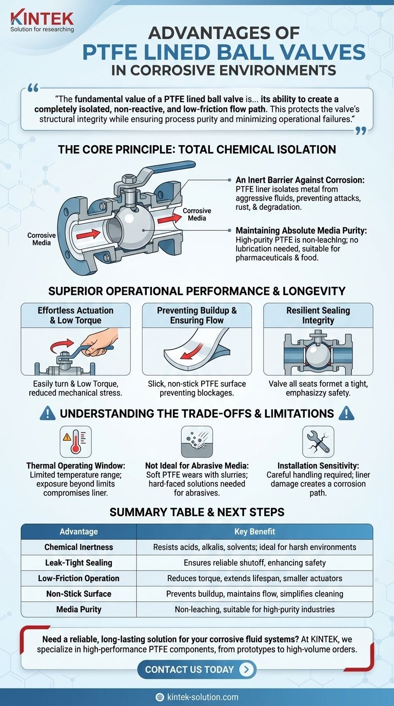 부식성 환경에서 PTFE 라이닝 볼 밸브를 사용할 때의 장점은 무엇입니까? 우수한 내식성 확보 시각적 가이드