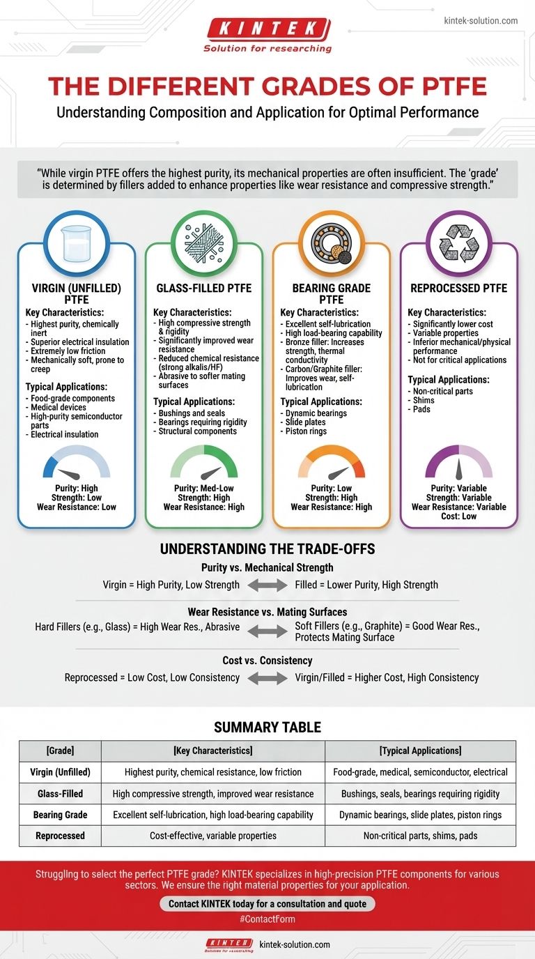 What are the different grades of PTFE available? Select the Right Grade for Your Application Visual Guide