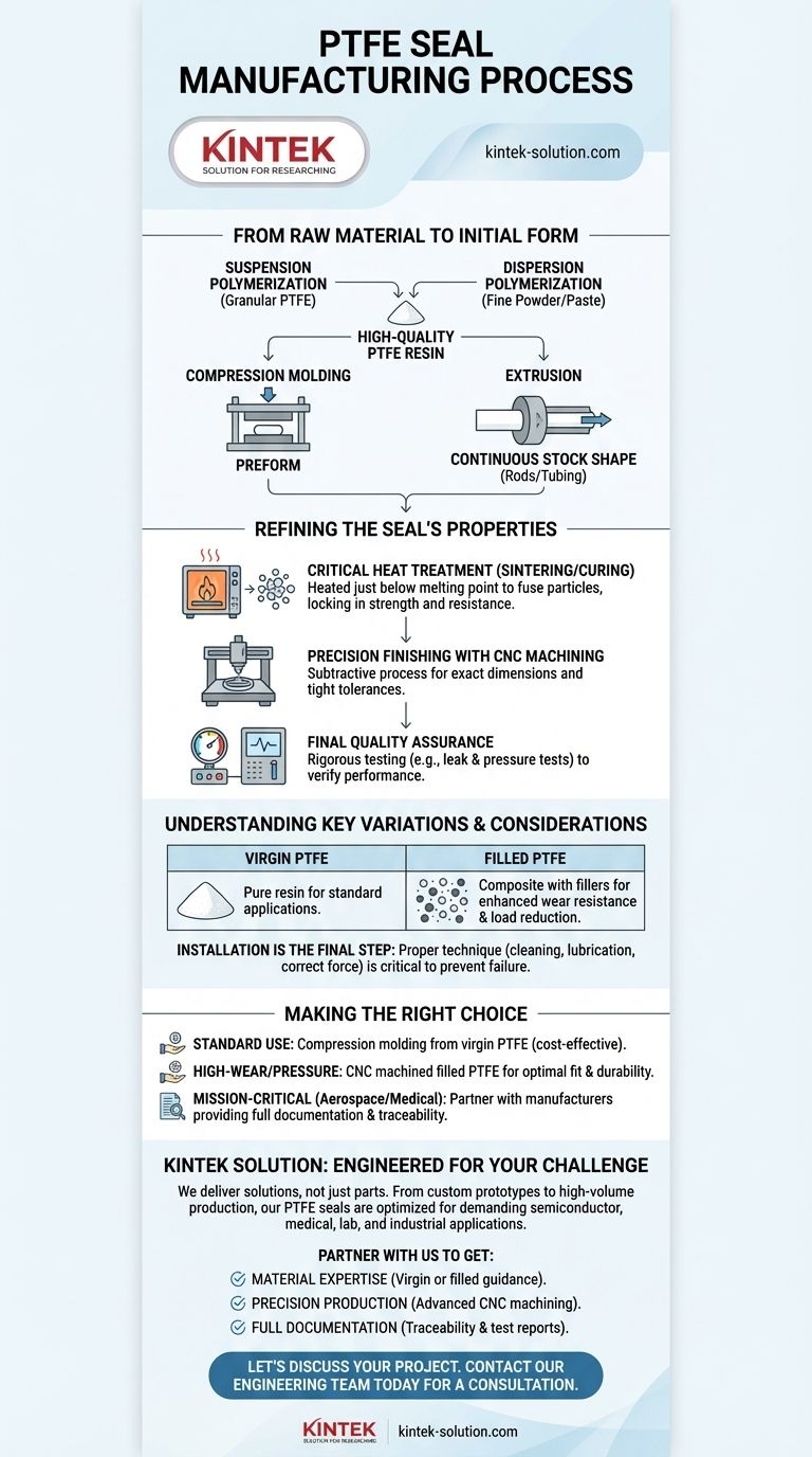 Какие производственные процессы используются для изготовления уплотнений из ПТФЭ? От формования до механической обработки для достижения максимальной производительности Визуальное руководство