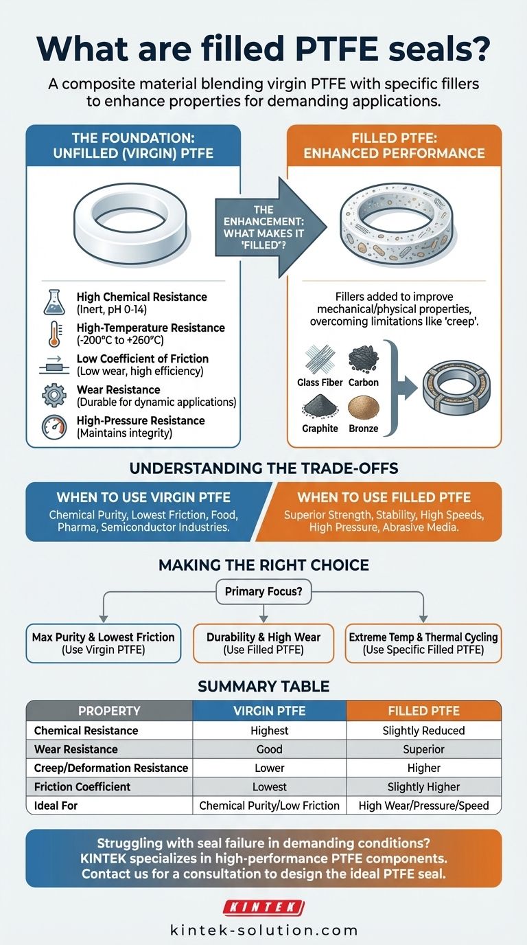 Cosa sono le guarnizioni in PTFE caricato? Prestazioni migliorate per applicazioni di tenuta esigenti Guida Visiva