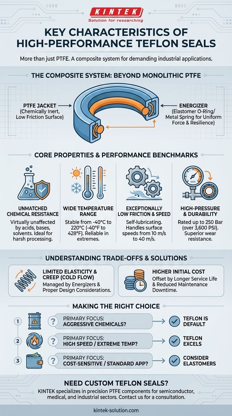 ما هي الخصائص الرئيسية لمانعات التسرب المصنوعة من التفلون؟ مقاومة كيميائية ودرجة حرارة لا مثيل لها دليل مرئي
