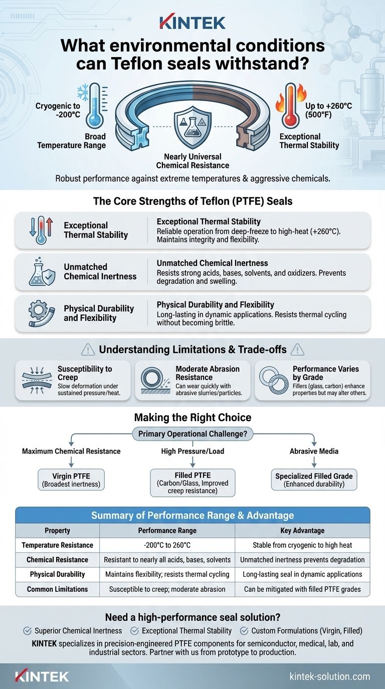 What environmental conditions can Teflon seals withstand? Master Extreme Temperatures & Chemicals Visual Guide