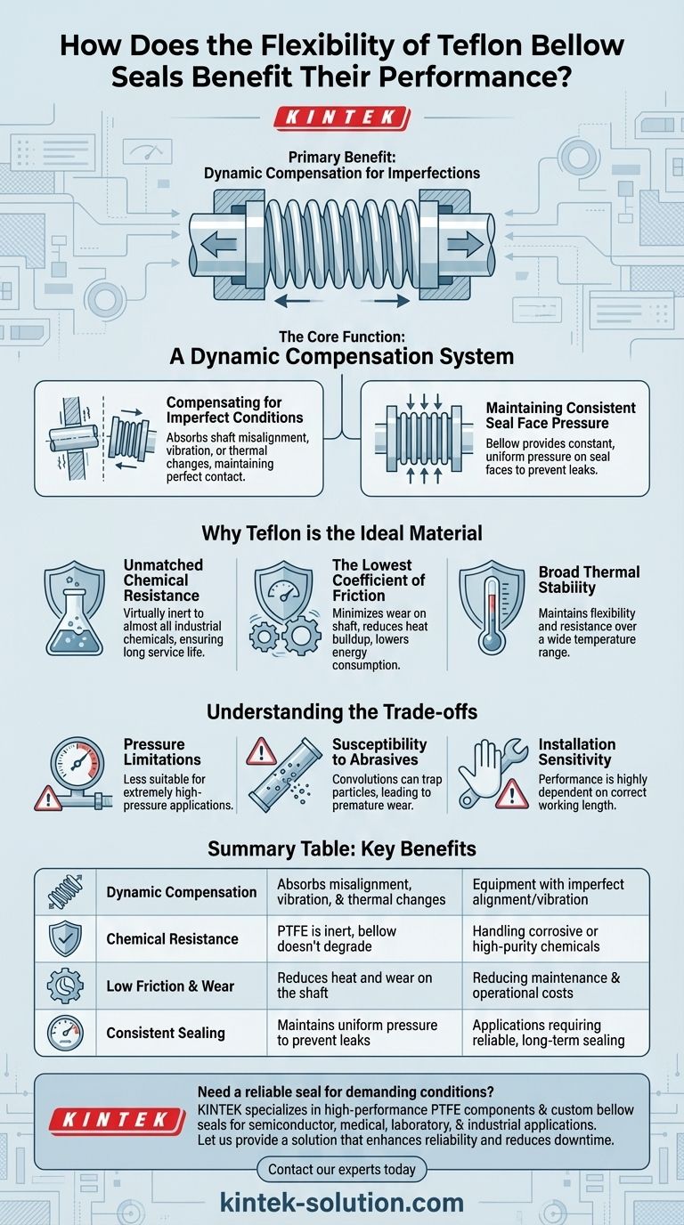 Como a flexibilidade das vedações de fole de Teflon beneficia seu desempenho? Garanta uma vedação estanque em condições exigentes Guia Visual