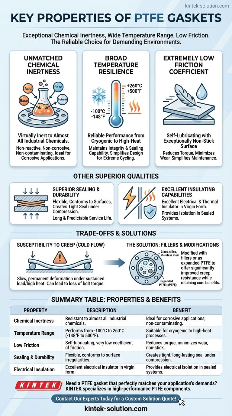 PTFE 개스킷의 주요 특성은 무엇인가요? 타의 추종을 불허하는 내화학성 및 내열성을 확인하세요 시각적 가이드