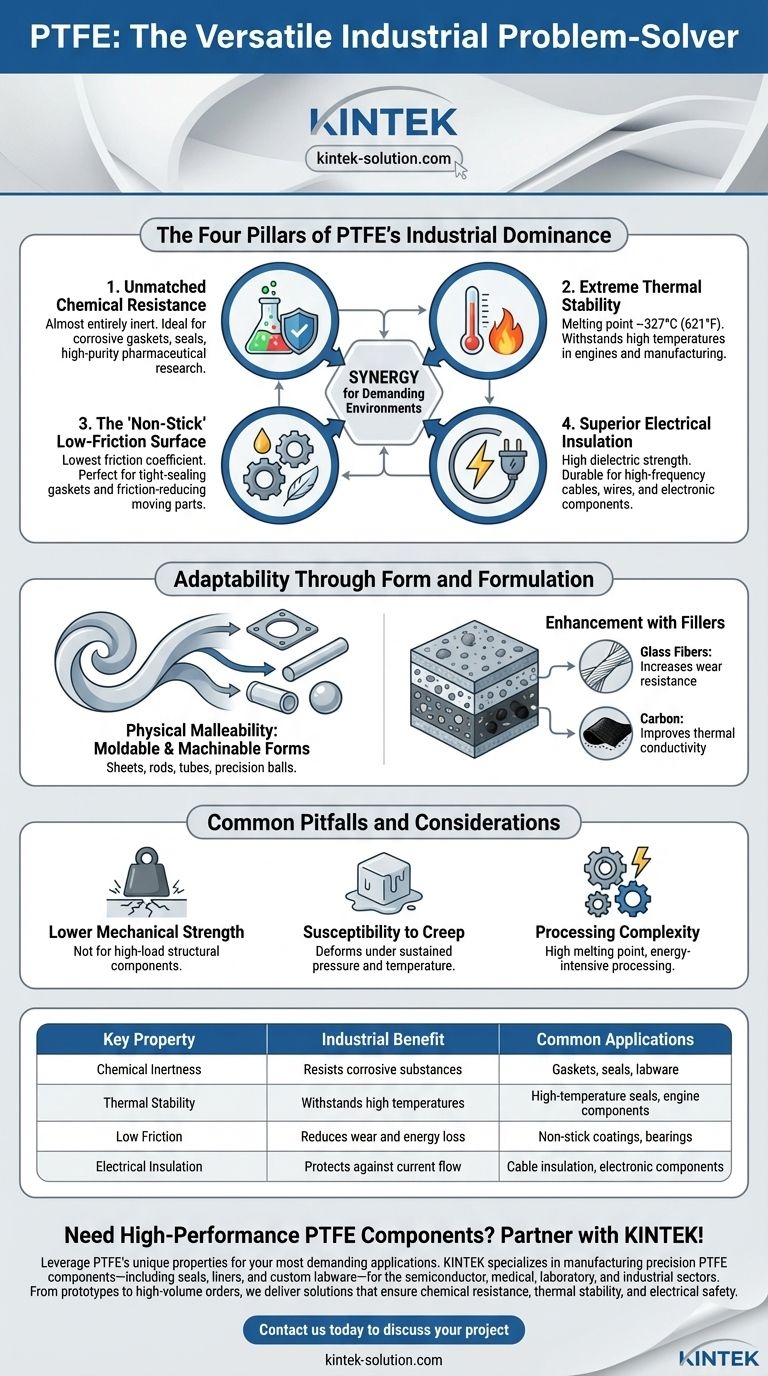 是什么使聚四氟乙烯（PTFE）在各种工业用途中如此通用？探索驱动其成功的关键特性 图解指南