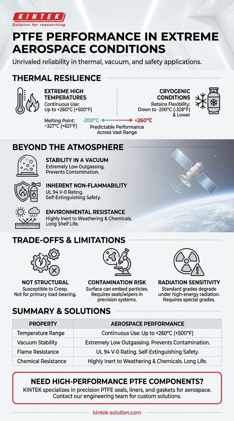 Como o PTFE se comporta em condições extremas, como ambientes aeroespaciais? Garantindo Confiabilidade Crítica para a Missão Guia Visual