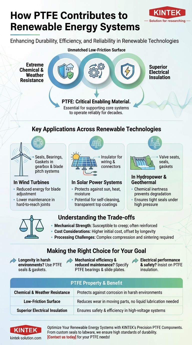 Como o PTFE contribui para os sistemas de energia renovável? Aumentando a Durabilidade e a Eficiência Guia Visual