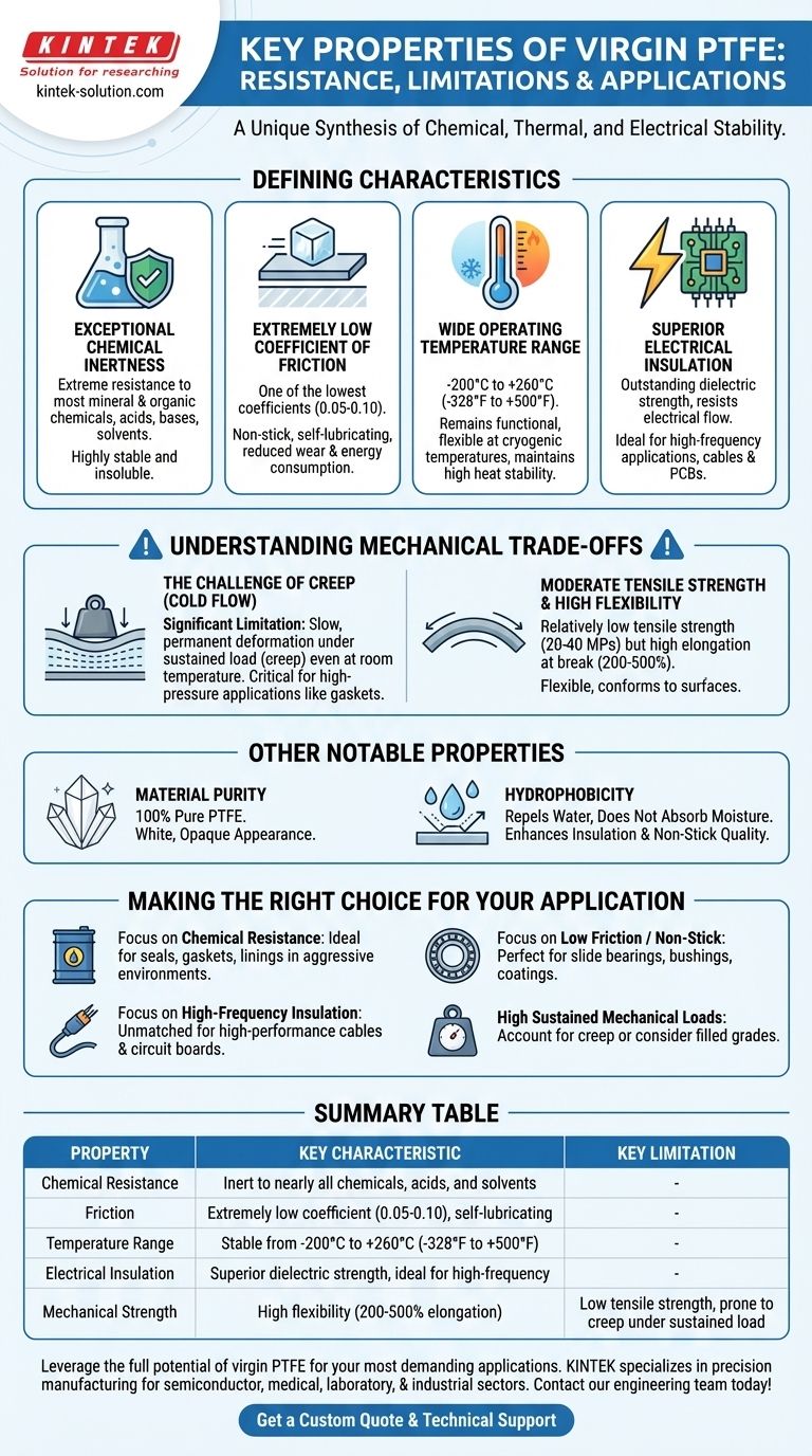 バージンPTFEの主な特性は何ですか？極限の耐薬品性・耐熱性を解き放つ ビジュアルガイド