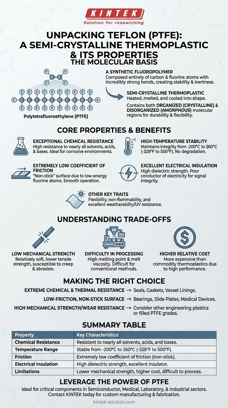 Que tipo de termoplástico é o Teflon e quais são as suas propriedades inerentes? | Um Guia para as Forças Únicas do PTFE Guia Visual