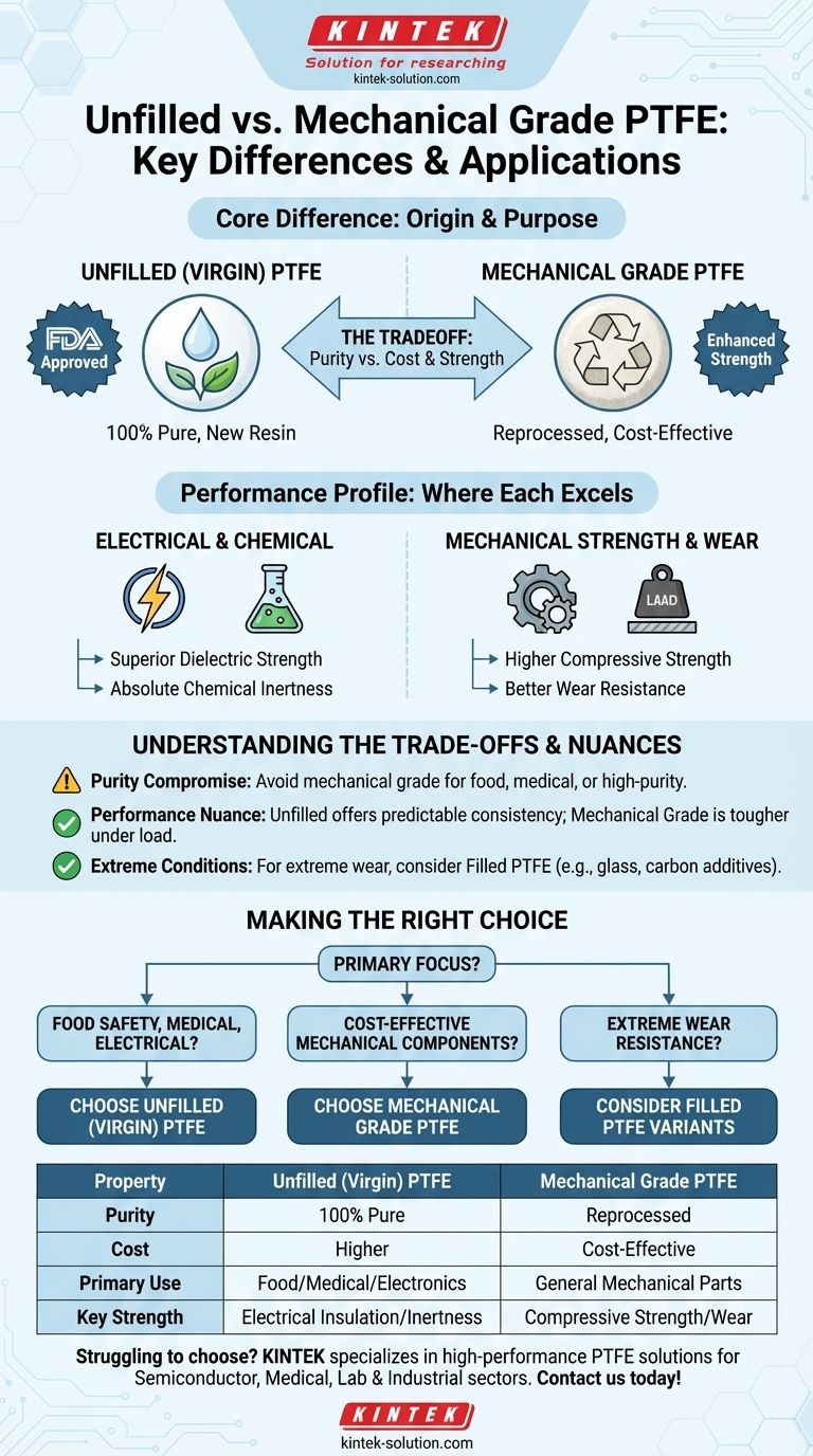 未填充PTFE和机械级PTFE之间有什么区别？为您的应用选择合适的材料 图解指南