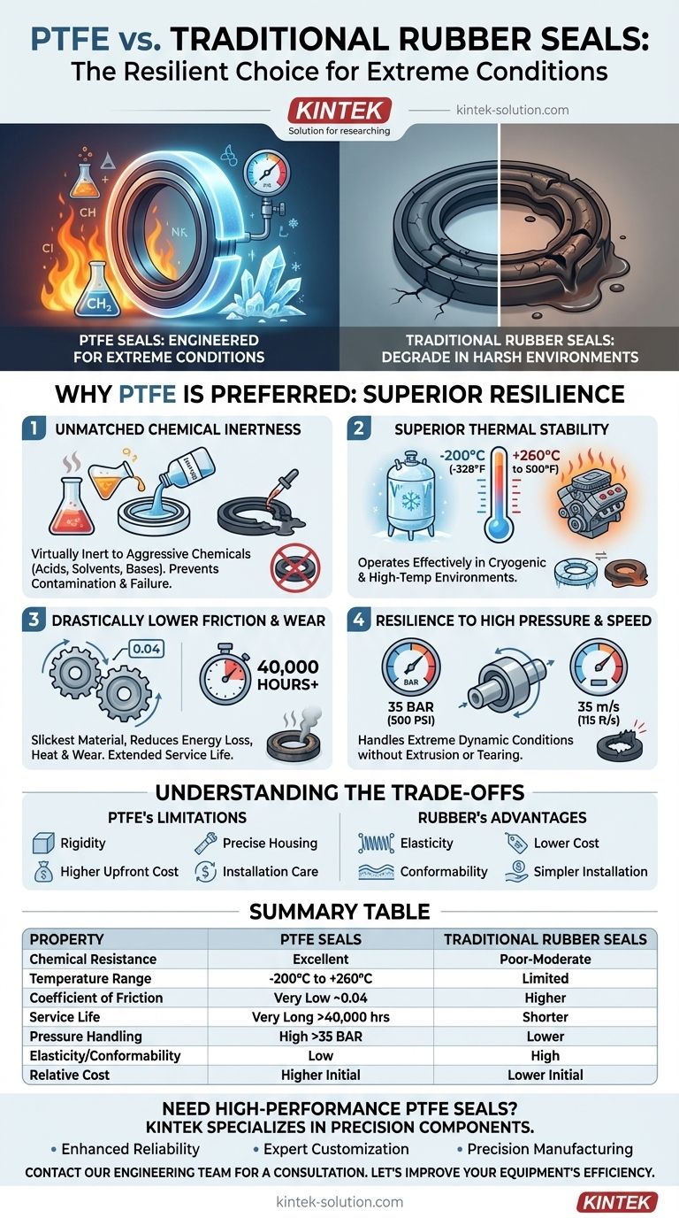 Pourquoi les joints en PTFE sont-ils préférés aux joints en caoutchouc traditionnels ? Performance supérieure dans des conditions extrêmes Guide Visuel