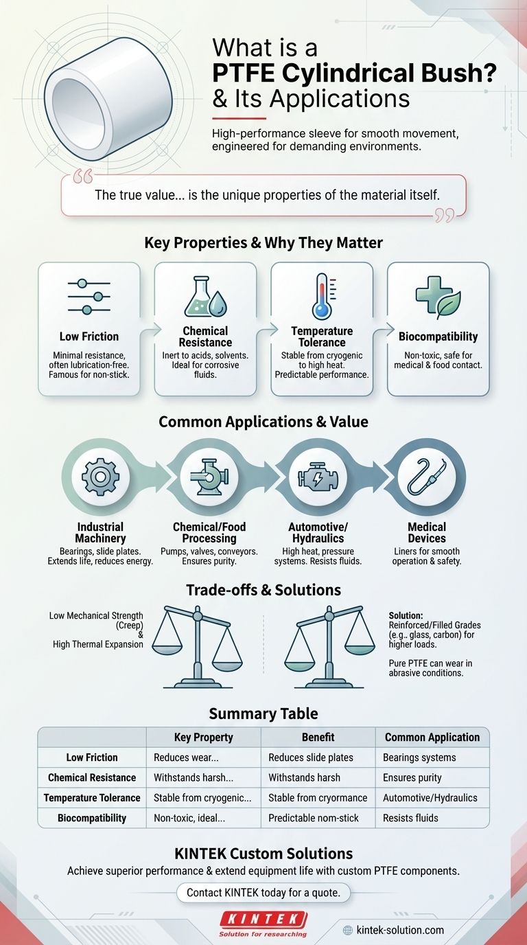 PTFE 원통형 부싱이란 무엇이며, 일반적으로 어디에 사용됩니까? | 고성능 부싱 가이드 시각적 가이드