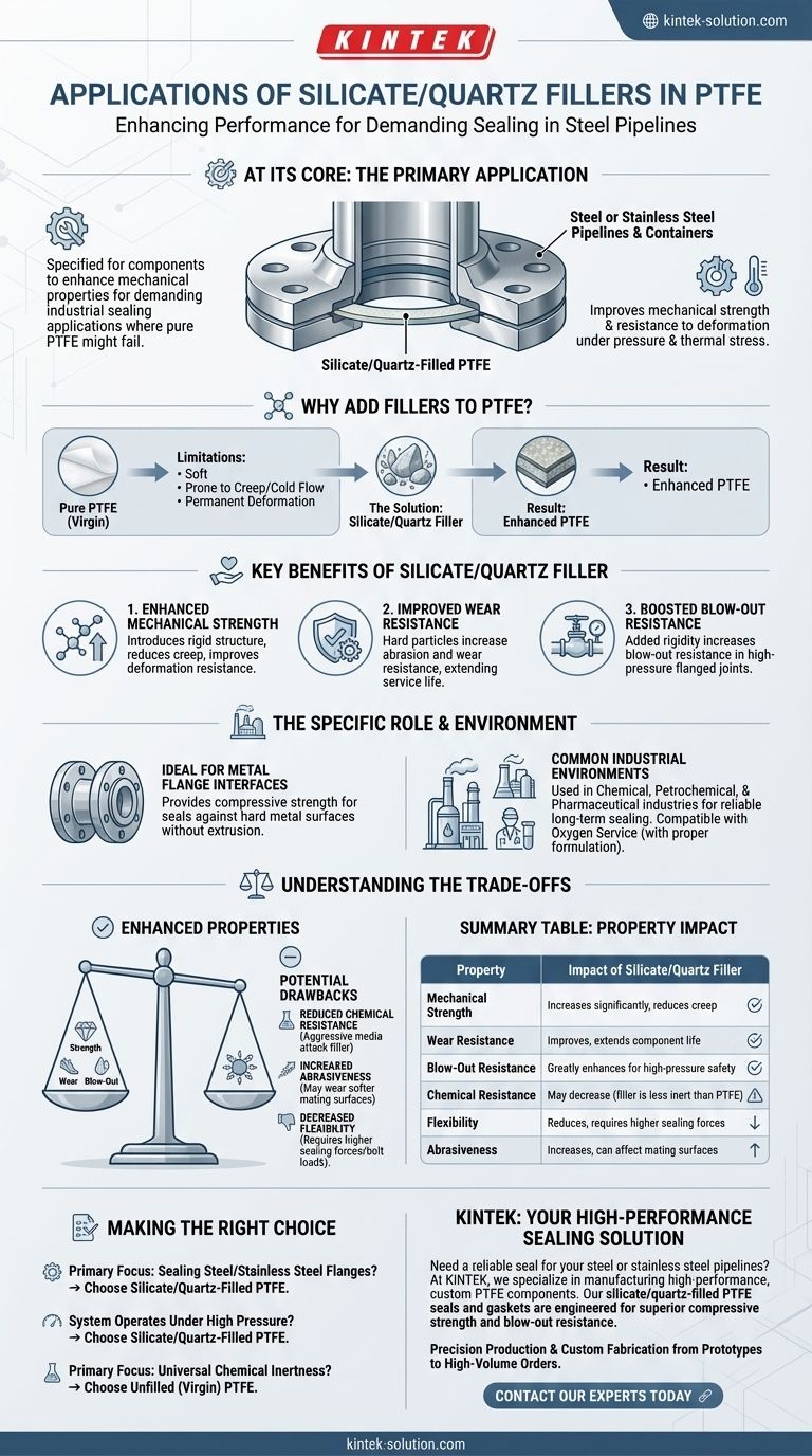 Was sind die Anwendungen von Silikat-/Quarzfüllstoffen in PTFE? Abdichtung für Stahlrohrleitungen verbessern Visuelle Anleitung