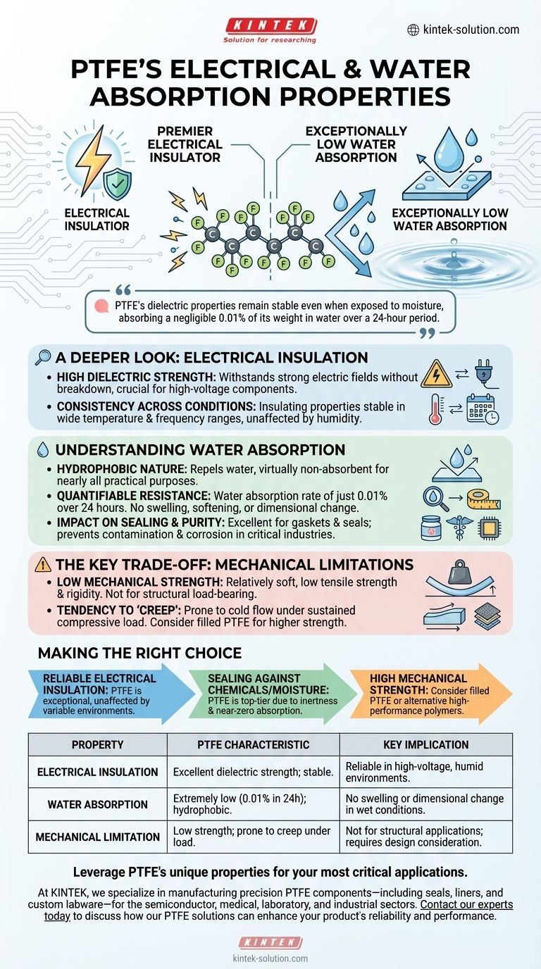 ما هي الخصائص الكهربائية وخصائص امتصاص الماء لـ PTFE؟ استقرار لا مثيل له للتطبيقات الصعبة دليل مرئي