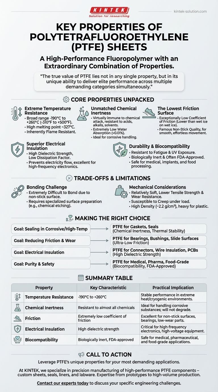聚四氟乙烯（PTFE）板材的关键特性是什么？在苛刻应用中释放卓越性能 图解指南