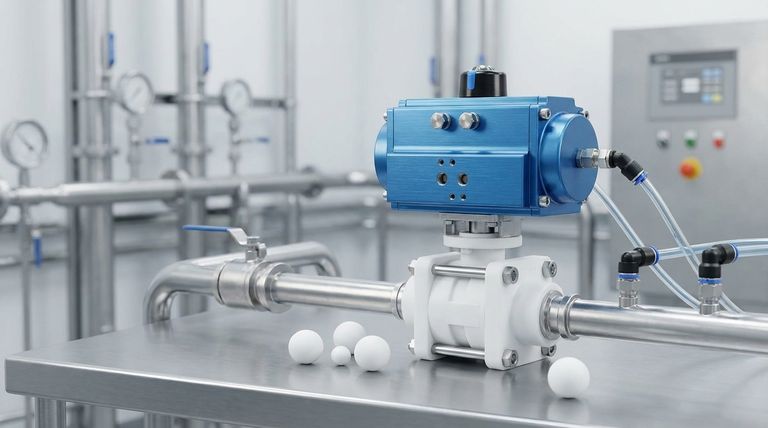 ¿Cómo funciona un actuador neumático en una válvula de PTFE? Una guía para el control automatizado