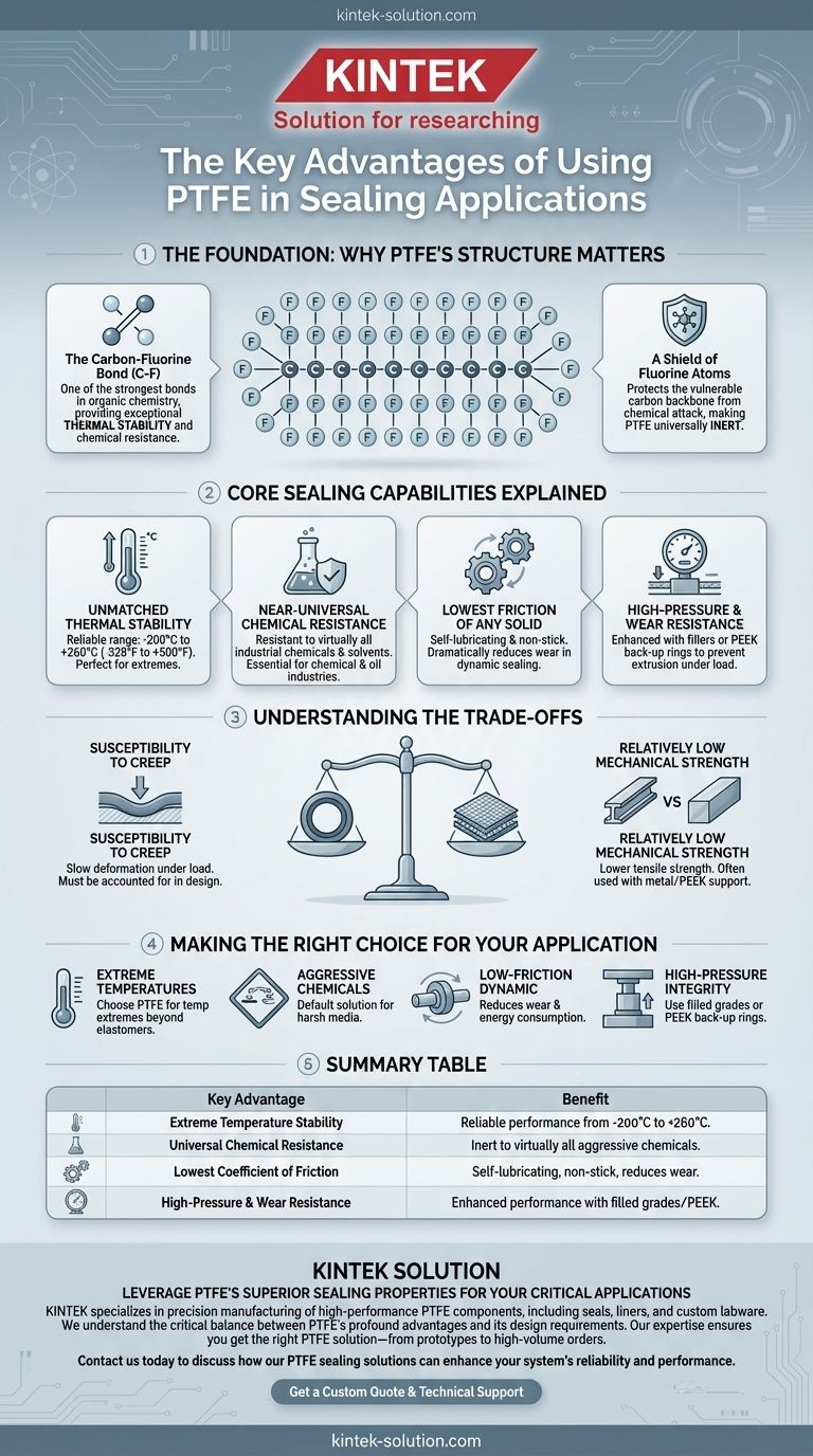Quali sono i principali vantaggi dell'utilizzo del PTFE nelle applicazioni di tenuta? Prestazioni superiori in condizioni estreme Guida Visiva