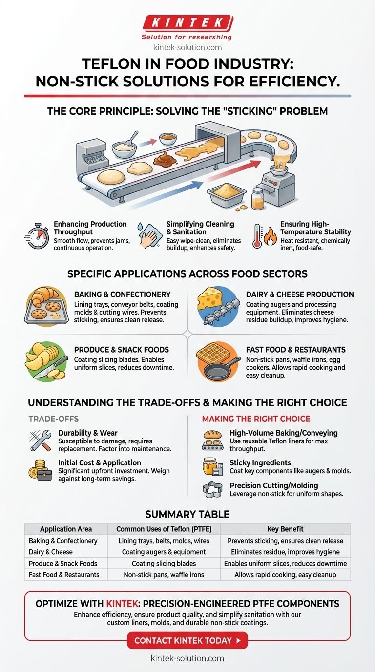 Quali sono le applicazioni comuni dei fogli di Teflon nell'industria alimentare? Aumentare l'efficienza e l'igiene Guida Visiva