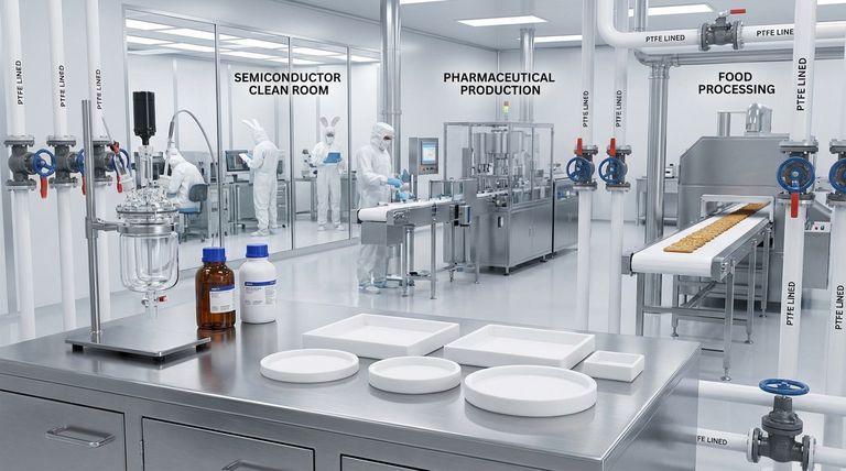 What industries commonly use PTFE valves and components? Essential for Chemical & Purity Applications