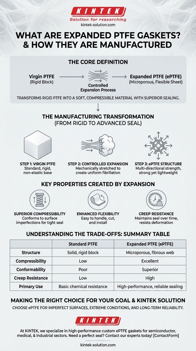 O que são gaxetas de PTFE expandido e como são fabricadas? O Segredo para um Desempenho de Vedação Superior Guia Visual