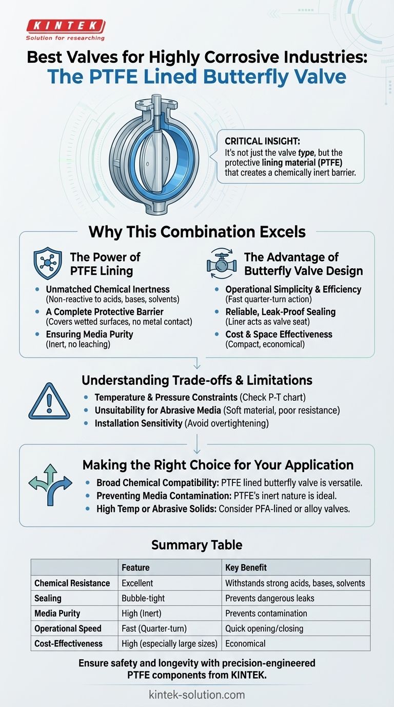 对于高腐蚀性或化工行业，哪种类型的阀门最合适？聚四氟乙烯衬里蝶阀的权威指南 图解指南