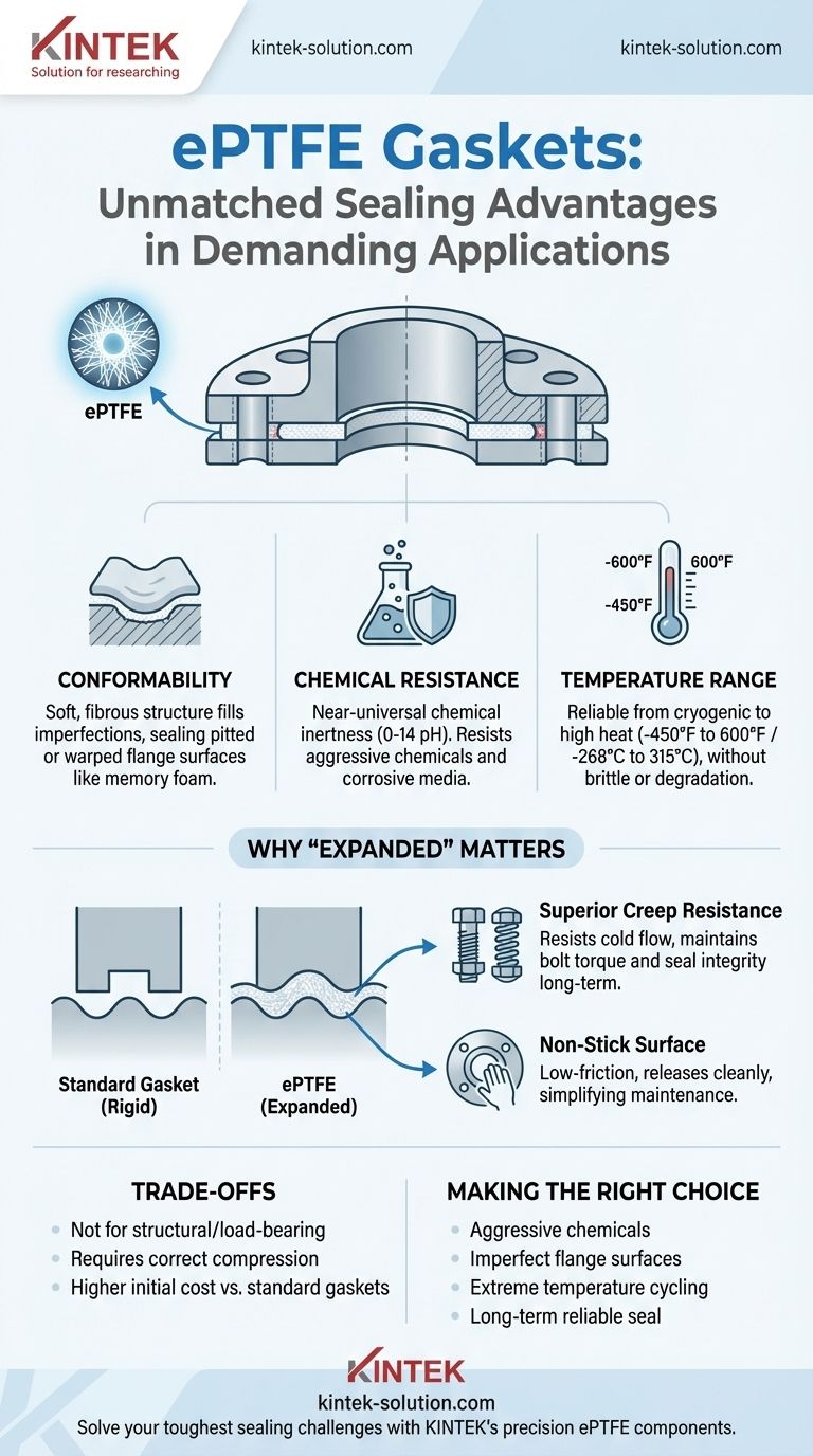 膨張PTFEガスケットの主な利点は何ですか？要求の厳しい産業用途向けの優れたシール性 ビジュアルガイド