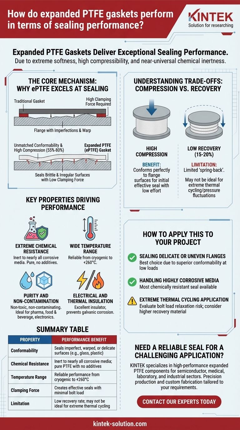 Como as gaxetas de PTFE expandido se comportam em termos de desempenho de vedação? Obtenha vedações sem vazamentos em superfícies desafiadoras Guia Visual