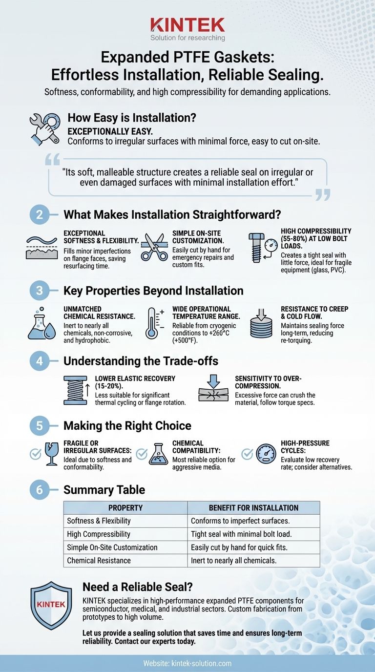 ما مدى سهولة تركيب حشوات PTFE الموسعة؟ احصل على إغلاق مثالي بأقل جهد دليل مرئي